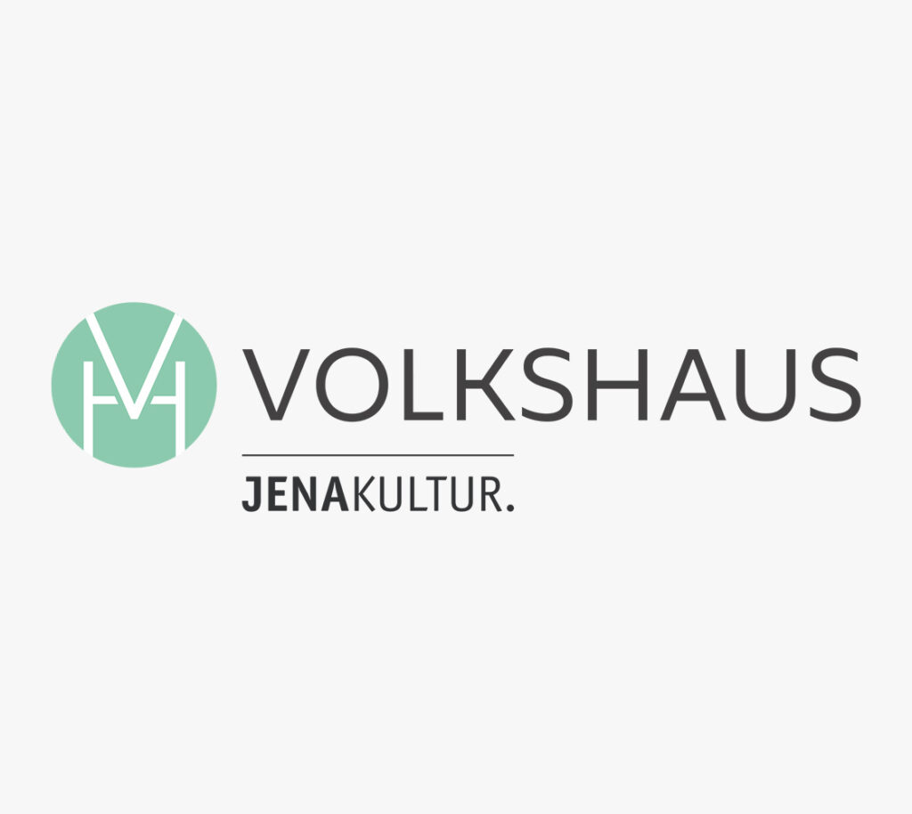 horizontales Volkshaus-Logo mit JenaKultur-Unterzeile