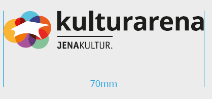 Das Kulturarena-Logo in einer Größe von 70 mm.