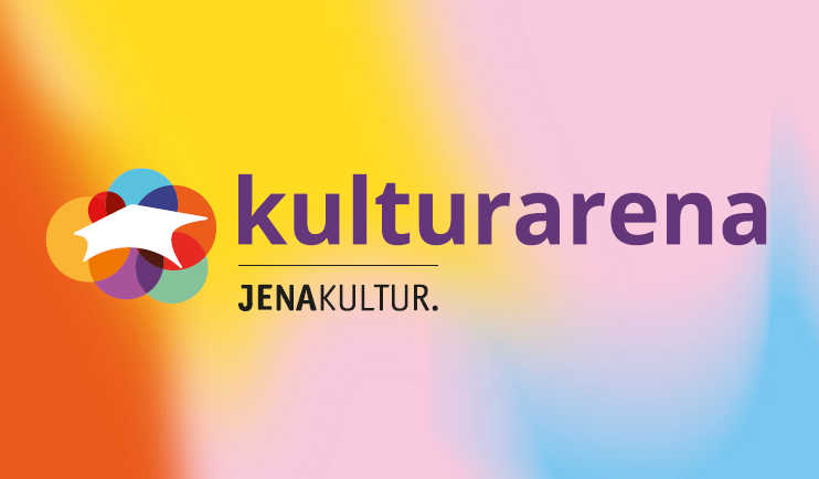 Kulturarena-Logo auf Hintergrund mit Farbwechsel hell