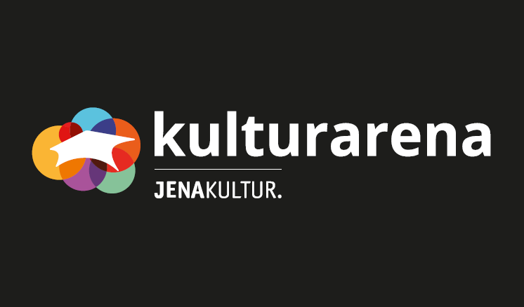 Kulturarena-Logo auf schwarzem Hintergrund
